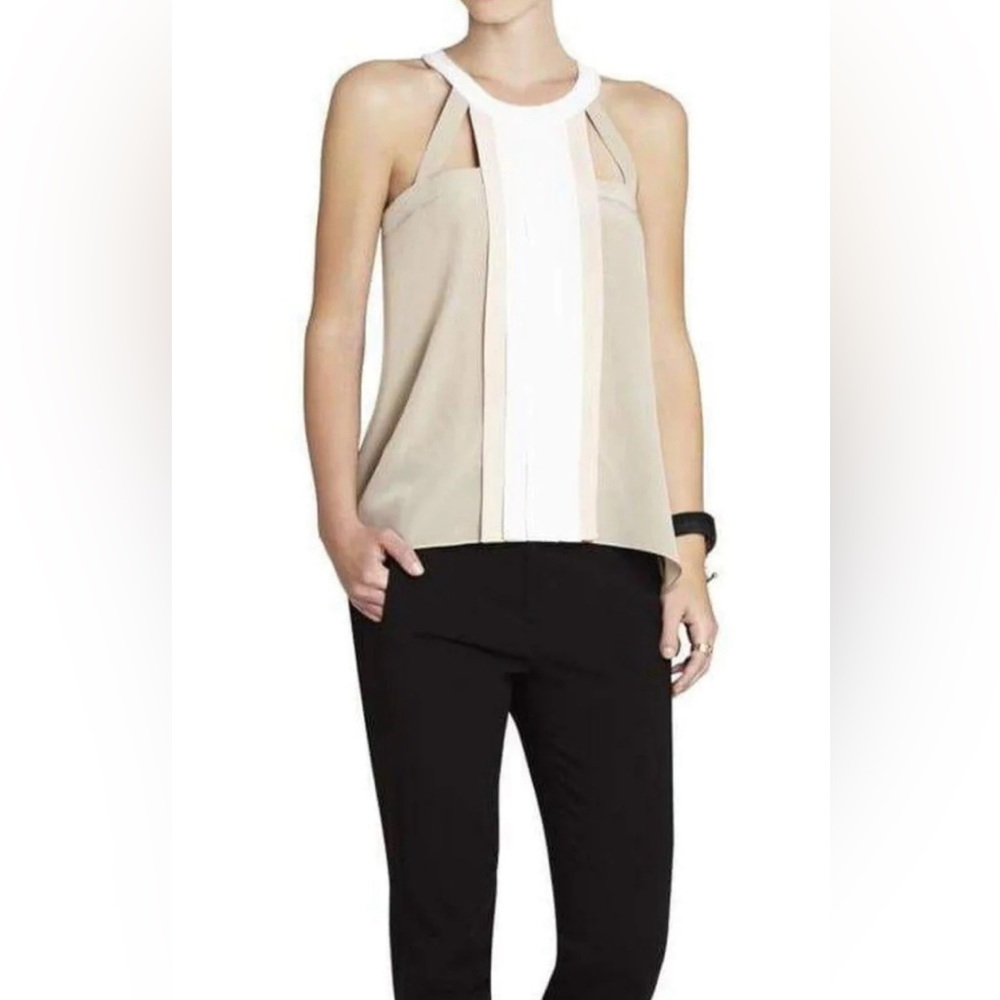NWOT Kayli silk colour blocked top from BCBG Maxazaria